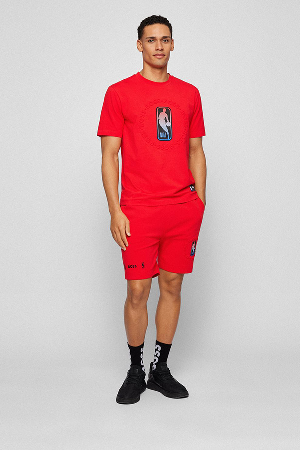 ΒΕΡΜΟΥΔΑ NBA SHORTS BOSS - 645 ΚΟΚΚΙΝΟ